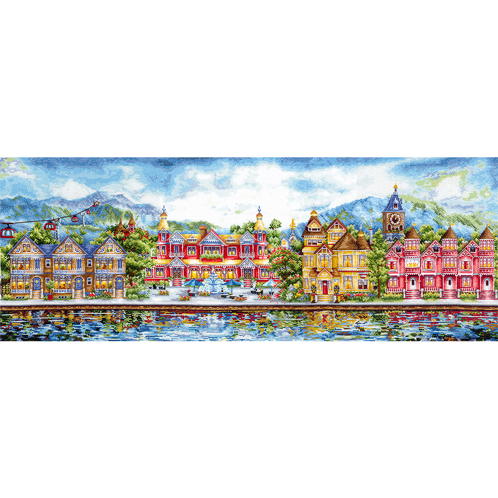 

Victoria Dock - 14CT Counted Cross Stitch - 70*28CM, 501 Original