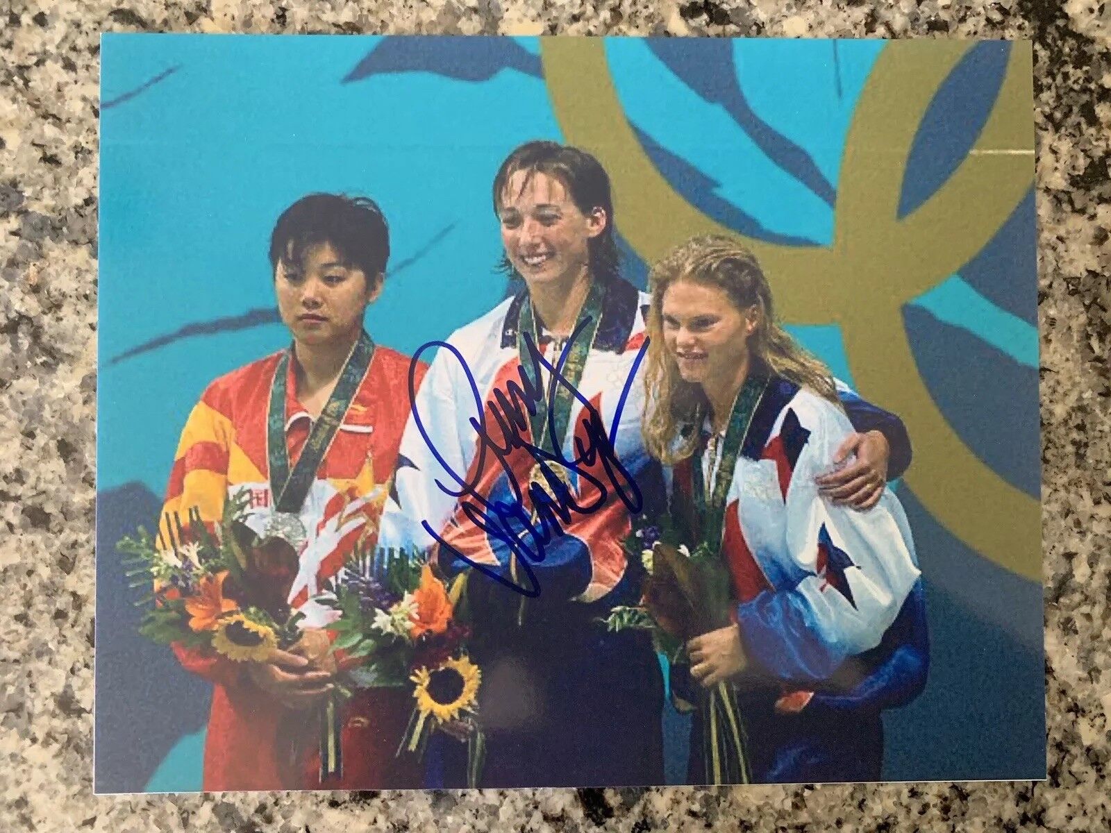 Amy Van Dyken Signed 8X10 Photo Poster painting Autographed USA Swimming Olympic Gold Medalist