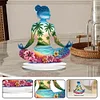 (US Local)Acrylic Special Shape Sitting Yoga Woman 5D DIY Diamond Art Tabletop Decorations