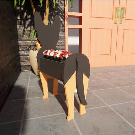 Dog Planter - German Shepherd Planter