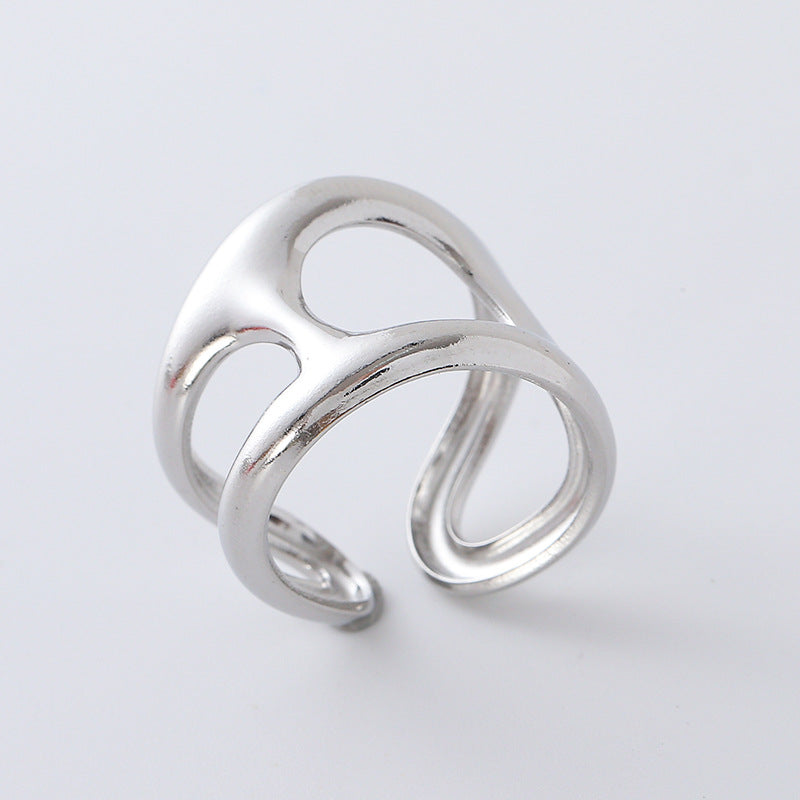 Retro Unisex Vintage Geometric Retro Vintage Geometric Stainless Steel Electroplating Rings