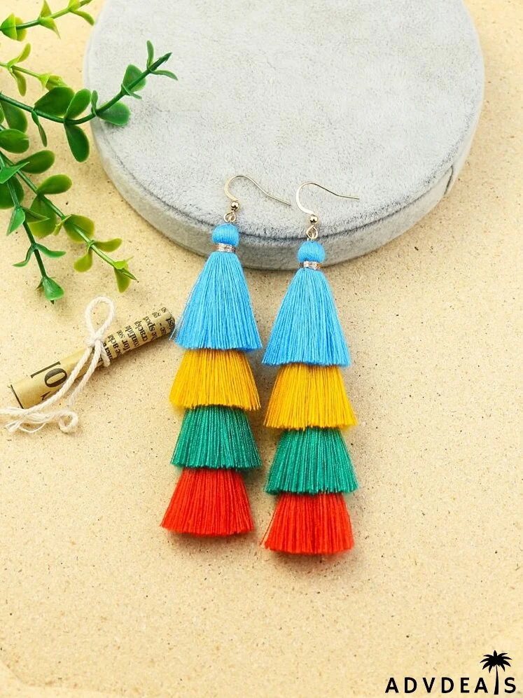 5pairs Tassel Drop Earrings