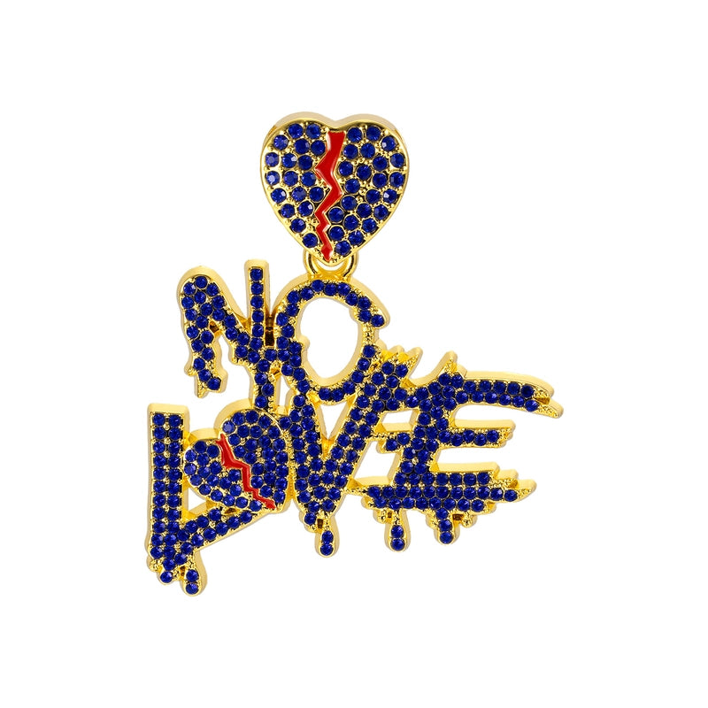 Hip-Hop Letter Alloy Zinc Alloy Diamond Men's Pendant Necklace