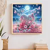 Des kits de peinture en diamant en forme de c&oelig;ur rose rose en forme de c&oelig;ur de la Saint-Valentin pour la Saint-Valentin en forme sp&eacute;ciale de 5D bricol
