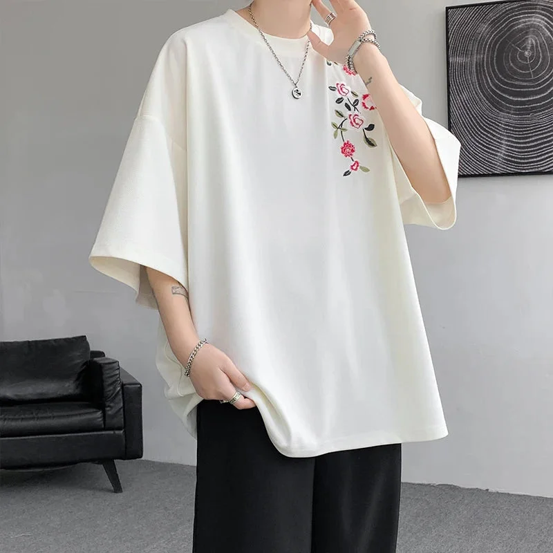 Brownm Embroidered Tee