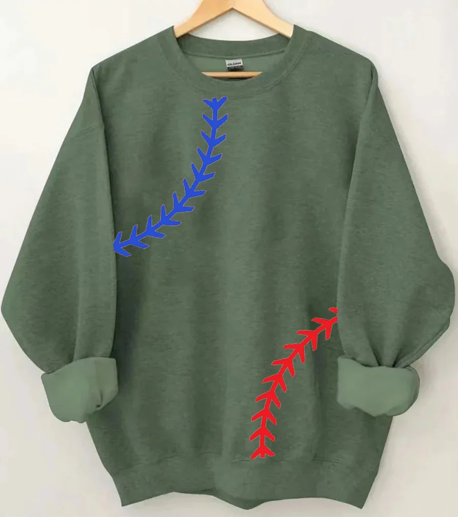 Baseball Print Sweatshirt