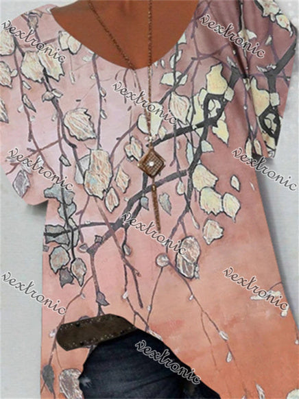 Women Half Sleeve V-neck Solid Color Dress