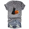 Black Cat Pumpkin Halloween Tee