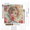Diamond Painting-DIY Full Round Drill Girl（40x40cm）