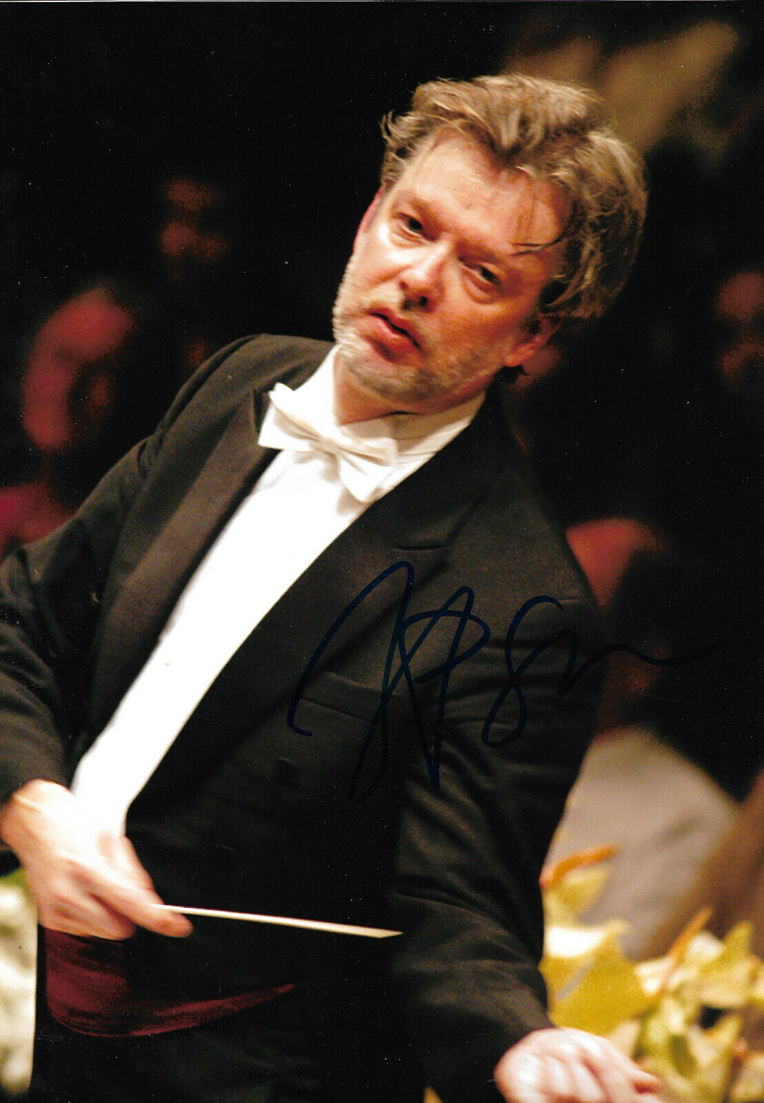 Jukka-Pekka Saraste Conductor signed 8x12 inch Photo Poster painting autograph