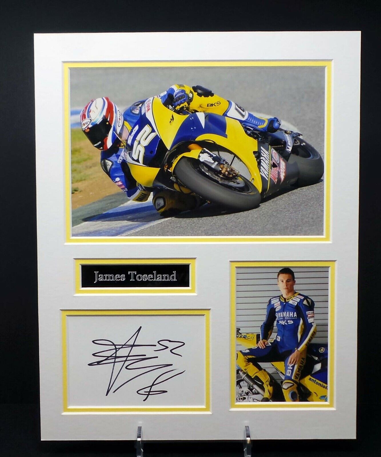 James TOSELAND Signed Mounted Photo Poster painting Display AFTAL RD COA Yamaha MOTOGP Rider