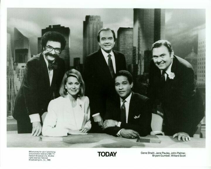 Gene Shalit Jane Pauley Bryant Gumbel Today Show cast Original Press 8X10 Photo Poster painting