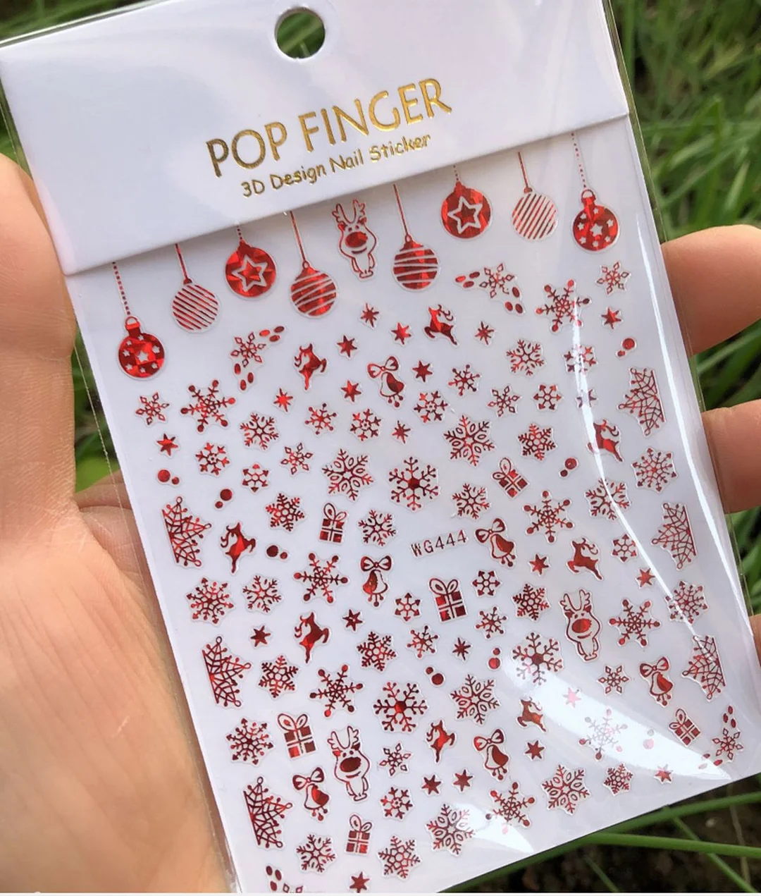 1Pcs Iridescent Silver Laser Snowflakes 3D Nail Stickers Leaves Flowers Summer Self Adhesive Transfer Sliders For Manicures Tips-Nail Inspo