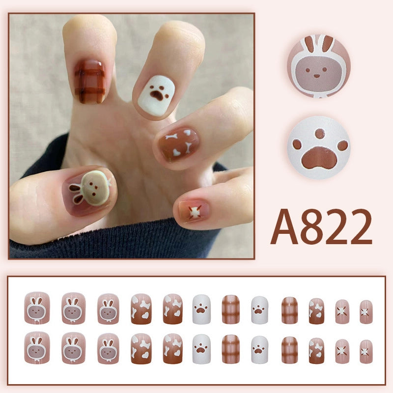 New Popular Simple Wearable Nail Patch 24 Pieces Boxed Pure Desire Style High Sense Factory Direct Sales