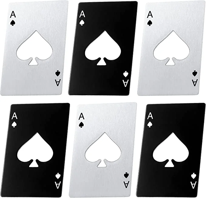 🍻 Goood Poker Card Bottle Opener Wallet Size- Stainless Steel - Ace Card Bottle Opener Playing Cards  🍻