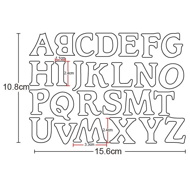 Craft Dies Metal Cutting Dies Cut Die Mold Alphabets Letter Number Scrapbooking Dies Paper Knife Mould Blade Punch Stencils Dies