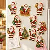 10PCS DIY Pearl Diamond Painting Christmas Fridge Magnets, Sparkling Rhinestone Refrigerator Magnet Craft Kit for Home Decor & Gifts
