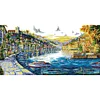 Coastal City-14CT Stamped Cross Stitch 104*57cm/40.94*22.44in(Big Size)