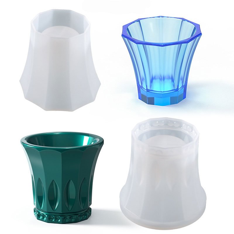 Cut Diamond Pattern Vase/Pencil Holder Resin Mold