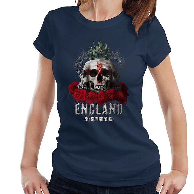 England Skulls No Surrender Women's T-Shirt