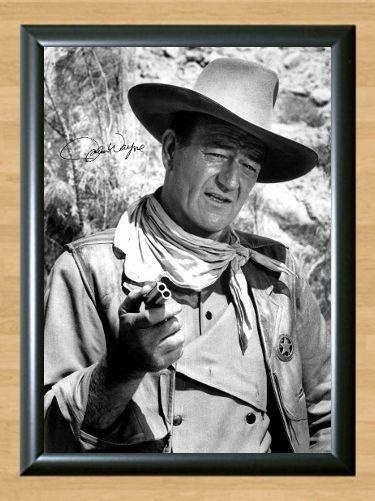 John Wayne Marion Mitchell Morrison Signed Autographed Photo Poster painting Poster Print Memorabilia A3 Size 11.7x16.5