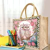 DIY Diamond Painting Linen Waterproof Handbag Shopping Storage Bag Totes Kit(with 2pcs diamond painting)