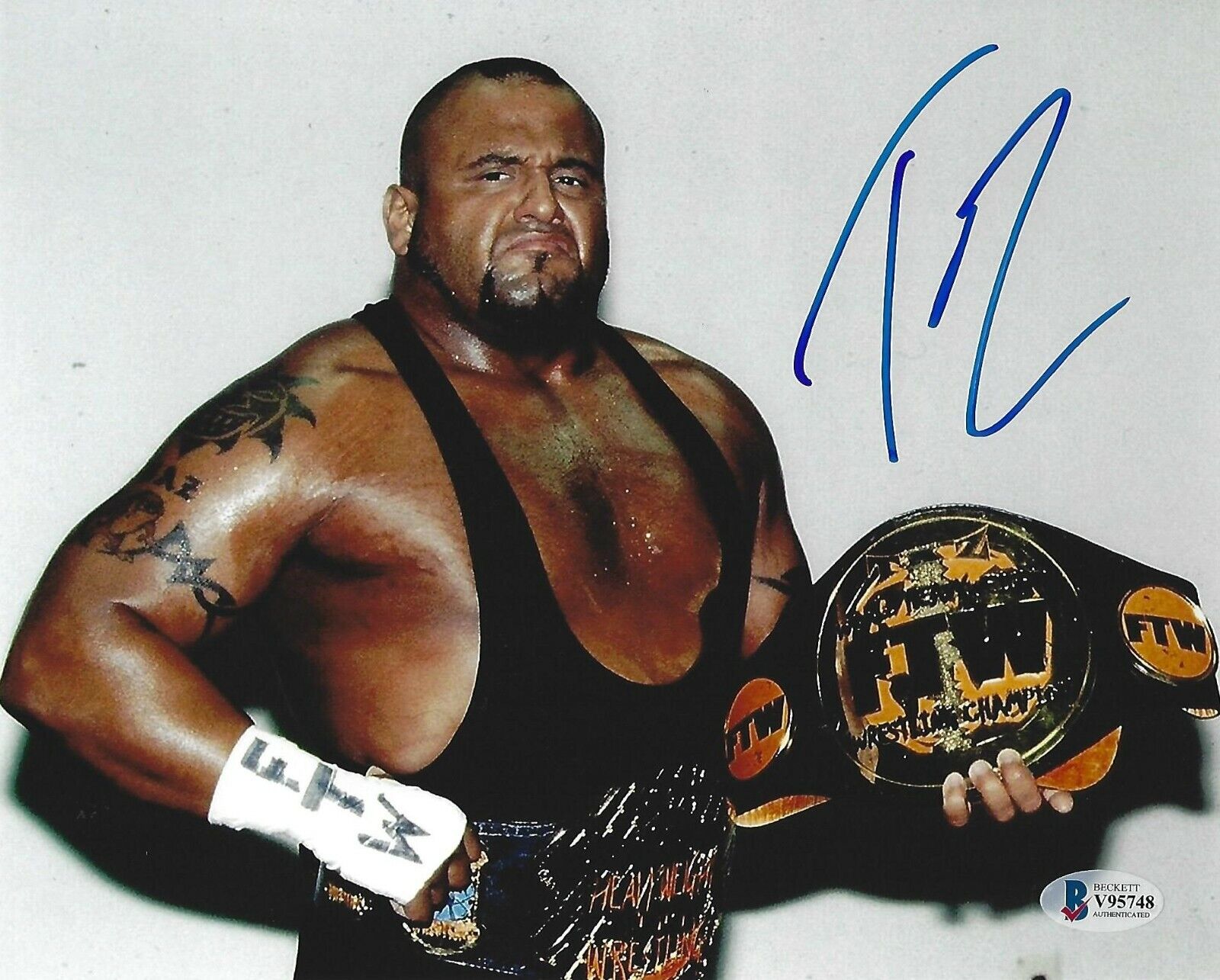 Taz Tazz Signed 8x10 Photo Poster painting BAS COA AEW ECW TNA New Japan Pro Wrestling Picture 5