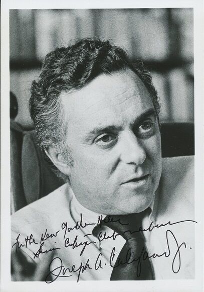 JOSEPH A. CALIFANO Signed Photo Poster painting & Letter