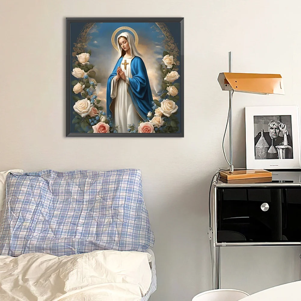 Diamond Painting - Full Round Drill - Virgin Mary(Canvas|30*30cm)