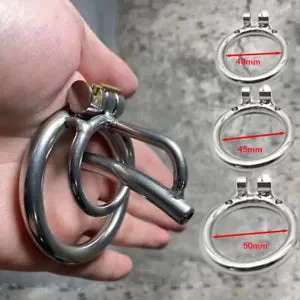 pornhint Pornhint Stainless Steel Male Chastity Device Lock Cage with Unremoved Urethral Sounds