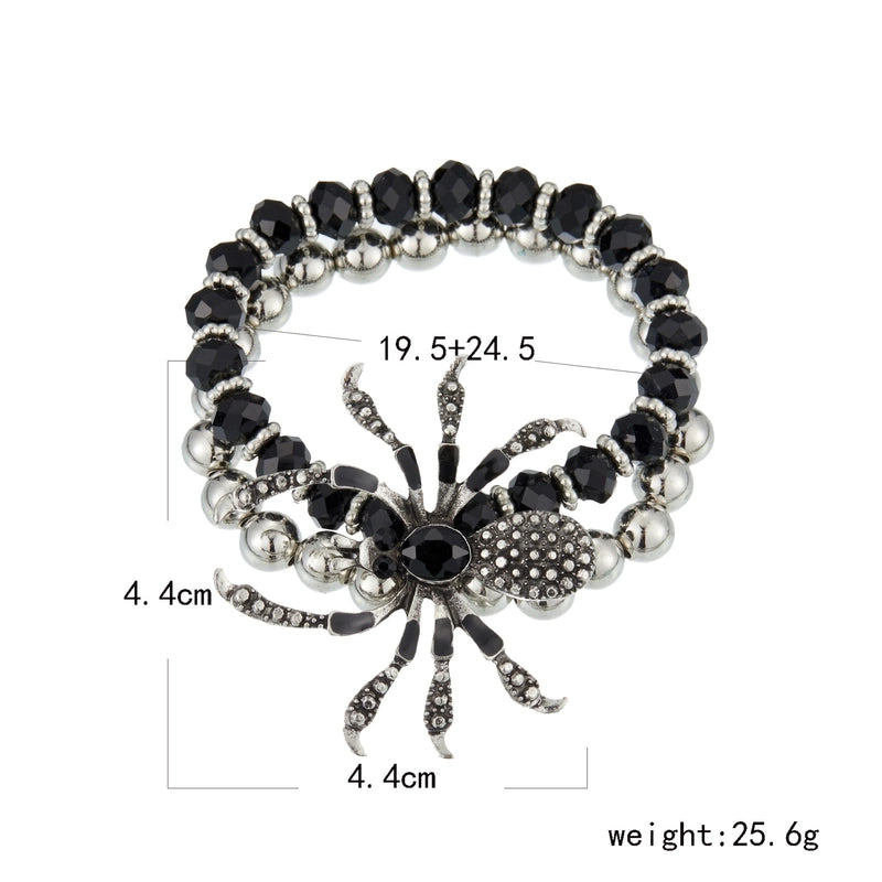 Cute Hip-Hop Exaggerated Spider Arylic Zinc Alloy Halloween Men’s Bracelets
