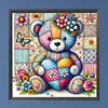 Diamond Painting -DIY Full Square Drill Colorful Patchwork Bear(35*35 CM)