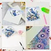 6pcs DIY Blue Christmas Diamond Painting 3D Greeting Card