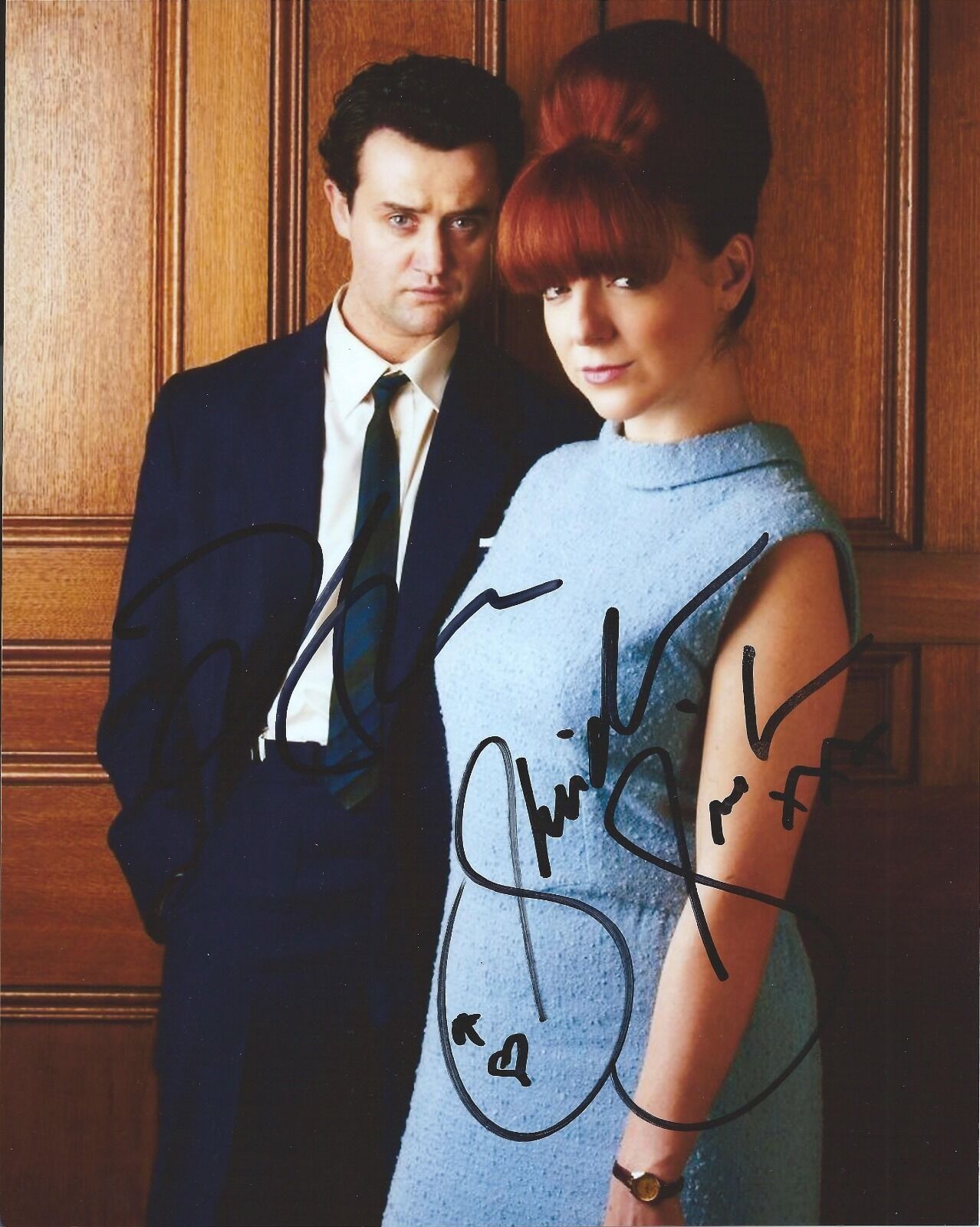 Sheridan Smith & Daniel Mays autograph - signed Mrs Biggs Photo Poster painting