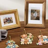 8Pcs DIY Bear Double Sided Special Shaped Diamond Painting Keychains