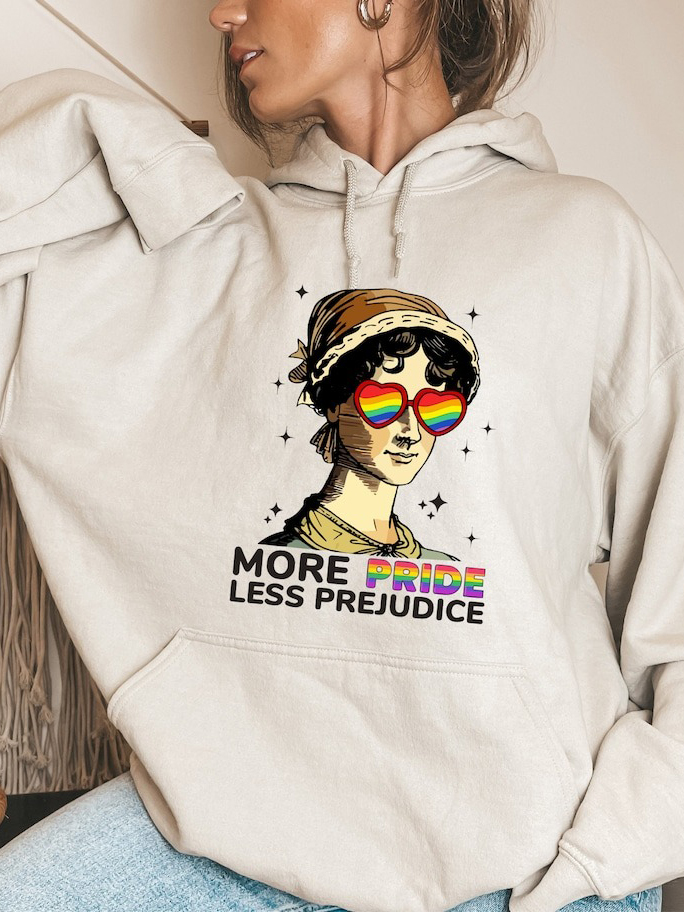 Jane Austen Pride And Prejudice Hoodie / TECHWEAR CLUB / Techwear