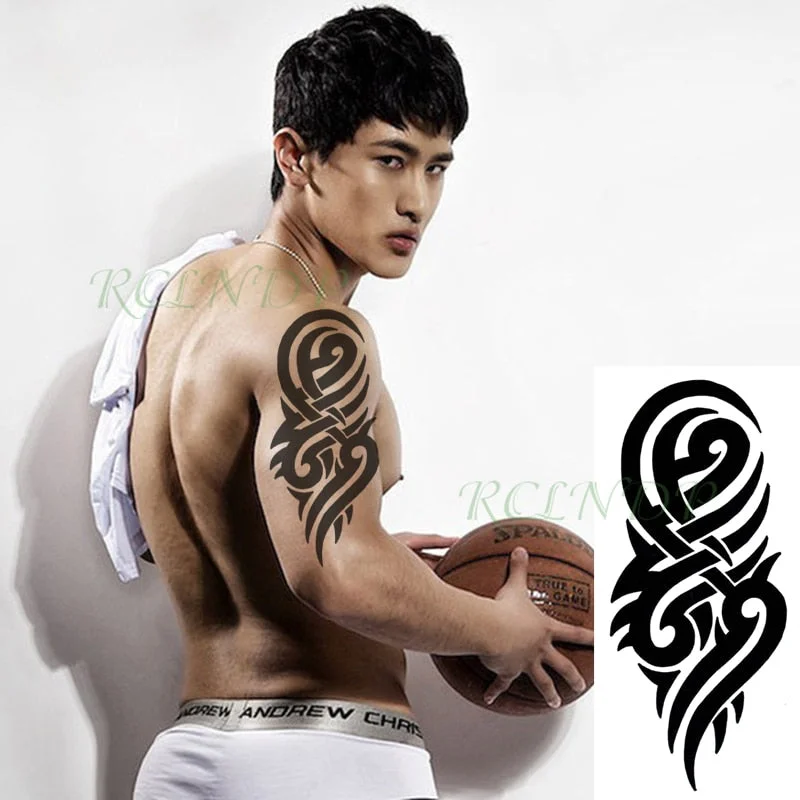 Waterproof Temporary Tattoo Sticker Wolf Forest Moon Tree Bear Animal Fake Tatoo Flash Tatto Arm Leg Body Art for Women Men