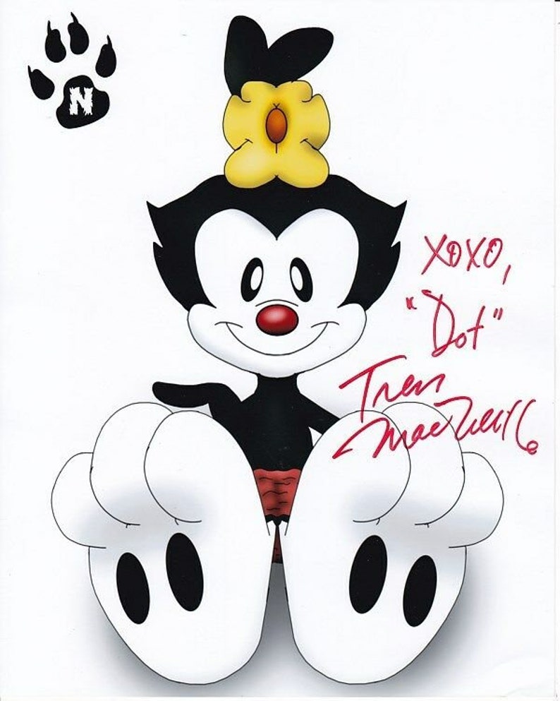 Tress macneille signed autographed animaniacs dot Photo Poster painting