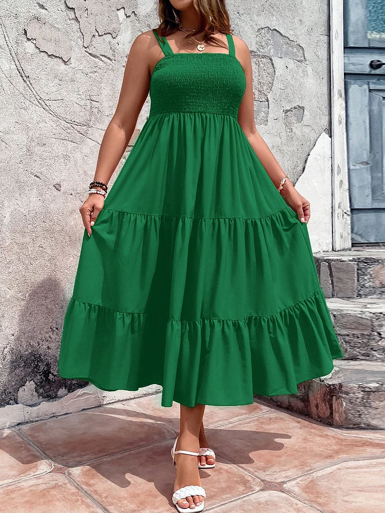 Ruffle Hem Cami Dress