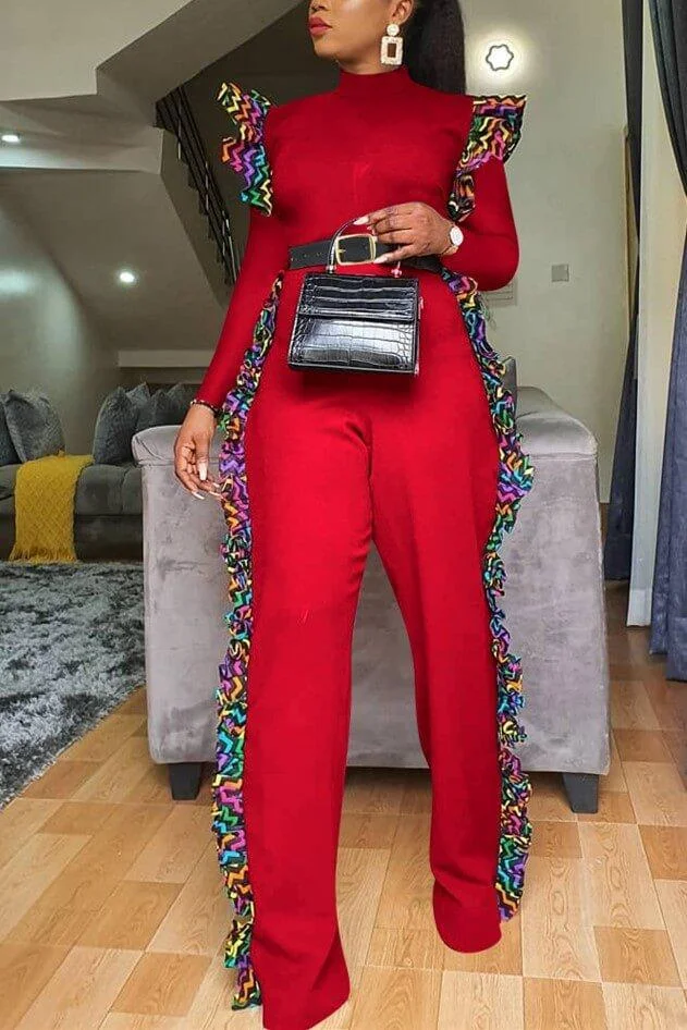 Fashion Striped Printing Jumpsuit