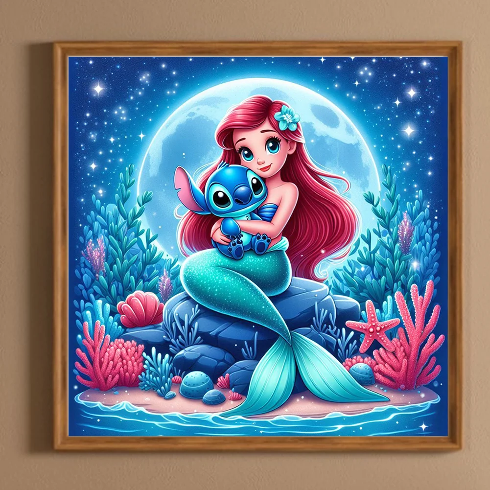 Diamond Painting - Full Round Drill - Princess Ariel Stitch(Canvas|40*40cm)