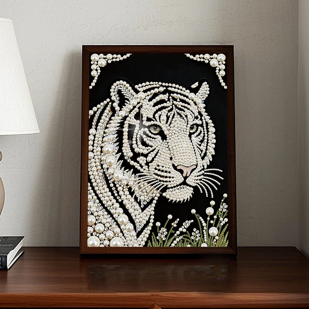 Tiger Special Shaped 5D DIY Partial Drill Diamond Painting Kit Home Art 30x40cm