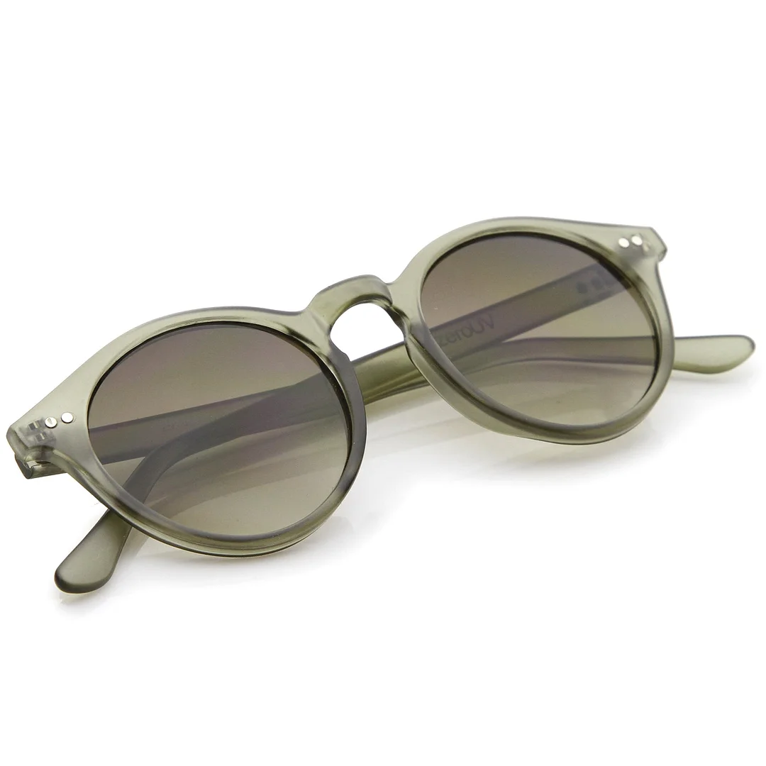 Classic Horn Rimmed Keyhole Nose Bridge P3 Round glasses 46mm