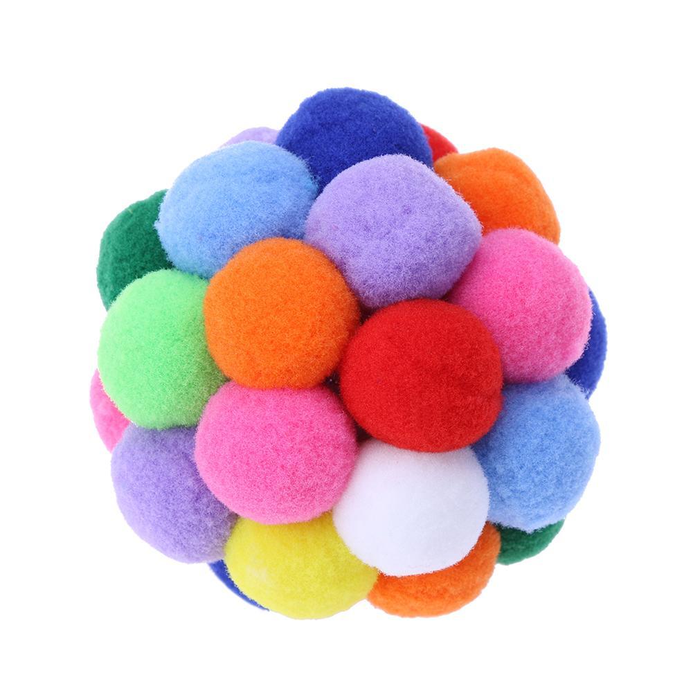 

Built-in Catnip Cat Colorful Bell Bouncy Ball Pet Interactive Catch Toy, 501 Original