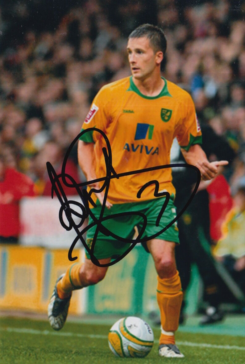 NORWICH CITY HAND SIGNED ADAM DRURY 6X4 Photo Poster painting 1.