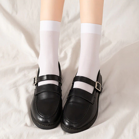 JK White Sock Stockings -4 types of length - Gotamochi Kawaii Shop, Kawaii Clothes