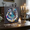 Kits DIY de peinture de perles en couple indien avec cadre pour adultes d&eacute;butants d&eacute;coration murale aux perles, arts plastiques 30x30cm