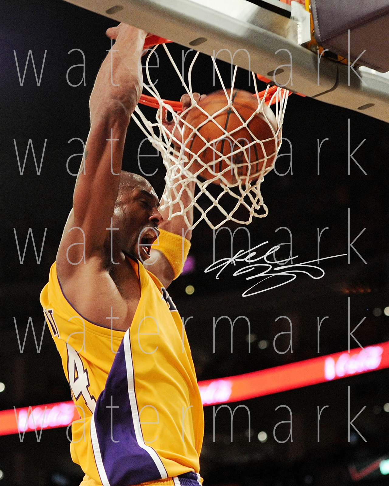 Kobe signed Los Angeles LA Lakers Photo Poster painting 8X10 poster picture autograph RP