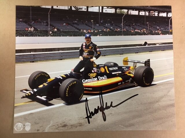 Bobby Rahal with Car Signed Photo Poster painting with COA