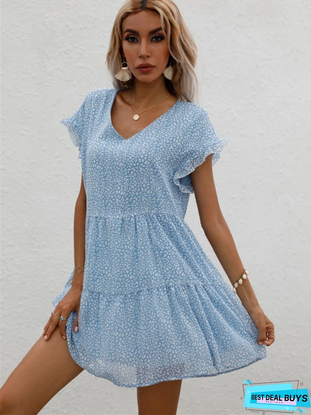 Women's Large Size Short Sleeve Casual Dresses